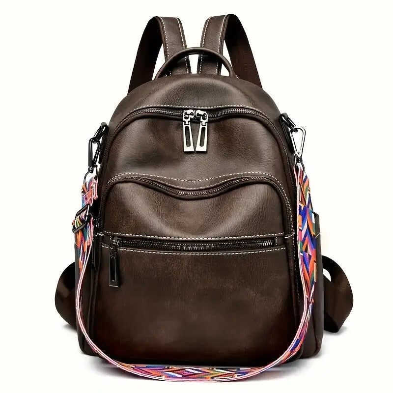 Purse For Women Fashion Faux Leather Convertible Shoulder Handbag Travel Bag Satchel Rucksack Ladies Bag - My Store