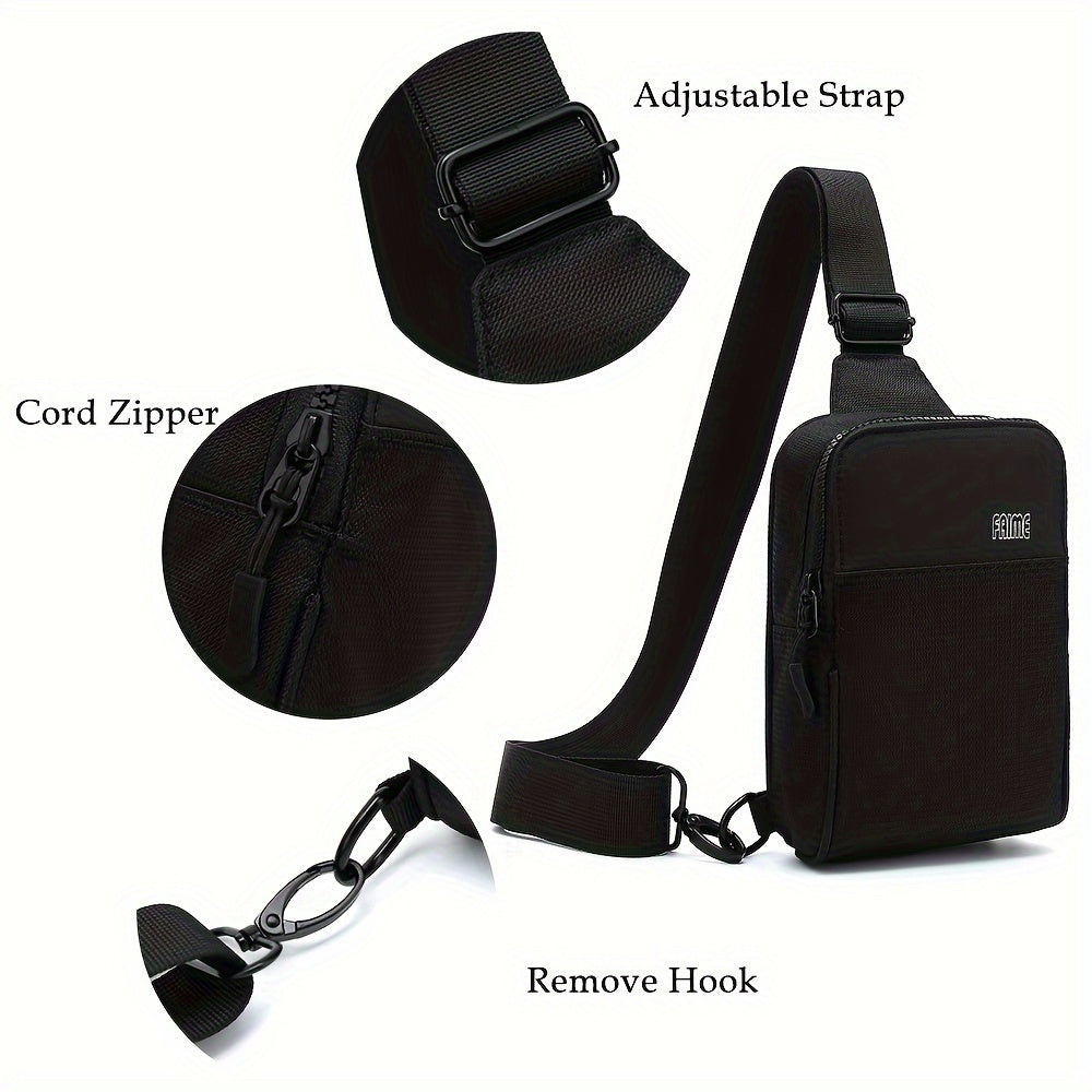 Small Crossbody Bags For Women & Men, Mini Sling Bag Fanny Packs Crossbody Purse, Chest Bag For Travelling, Hiking, Running -Black - My Store