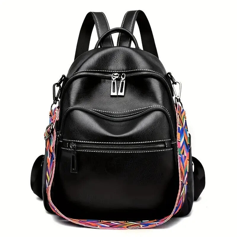 Purse For Women Fashion Faux Leather Convertible Shoulder Handbag Travel Bag Satchel Rucksack Ladies Bag - My Store