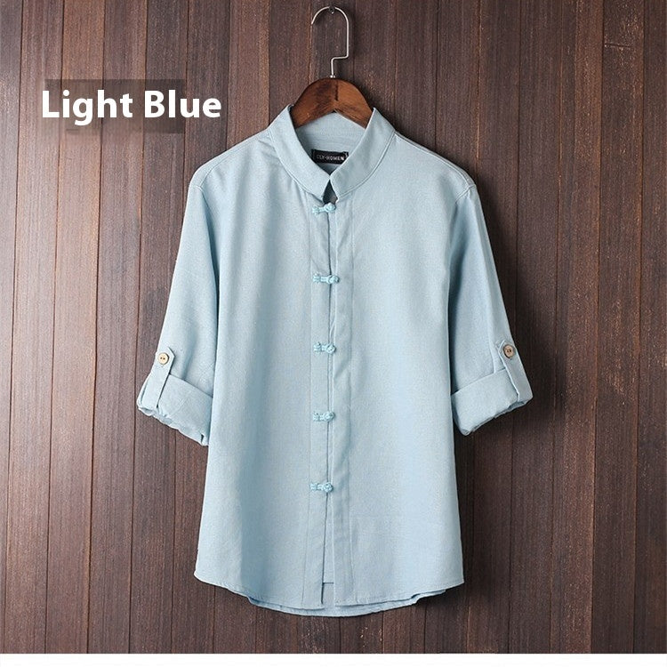 Men's Linen Vintage Plus Size Shirt - My Store