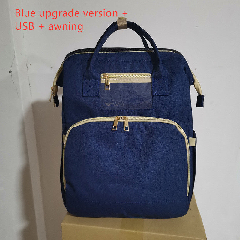 USB Charging Version Mommy Bed Backpack Folding Large Capacity Multi-function - My Store