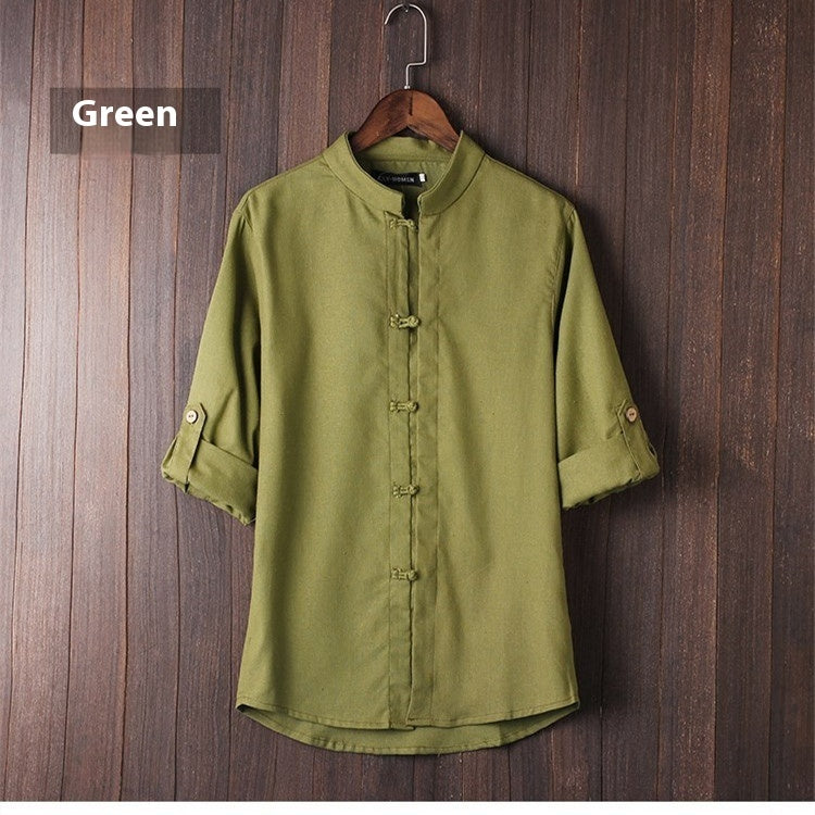 Men's Linen Vintage Plus Size Shirt - My Store