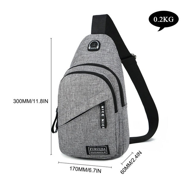 Men Women Sling Bag Chest Fanny Packs Cross Body Travel Sports Shoulder Backpack - My Store