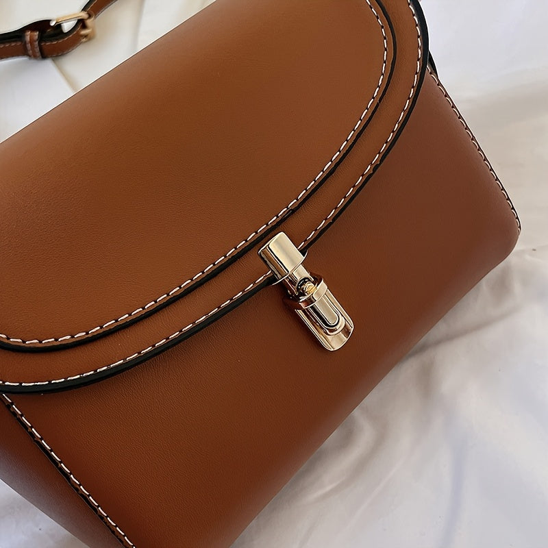 PU Women's Shoulder Bag, Large Capacity, Comfortable And Versatile, Small Square Bag, Commuting Fashion, Simple Crossbody Bag - My Store