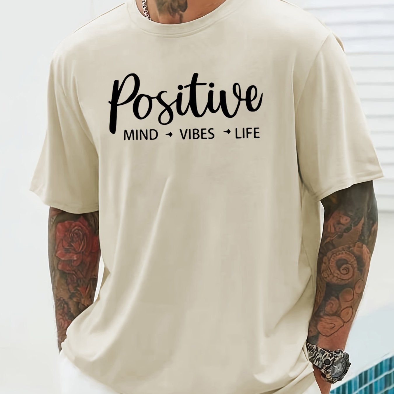 Men's T-shirt, Front Printed T-shirt, Summer, Spring, Autumn Casual Short Sleeved T-shirt, Top As A Gift - My Store