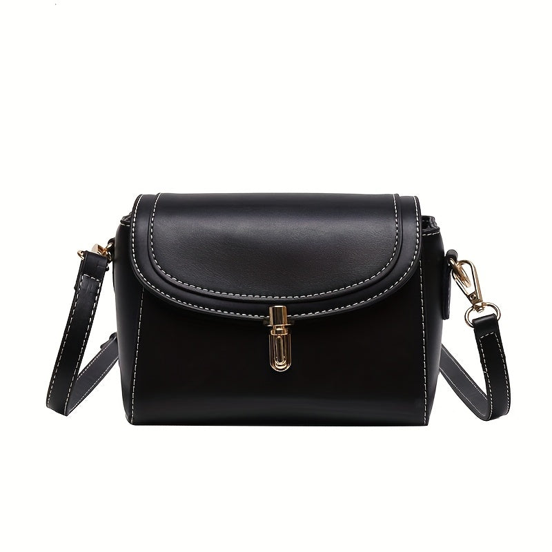 PU Women's Shoulder Bag, Large Capacity, Comfortable And Versatile, Small Square Bag, Commuting Fashion, Simple Crossbody Bag - My Store