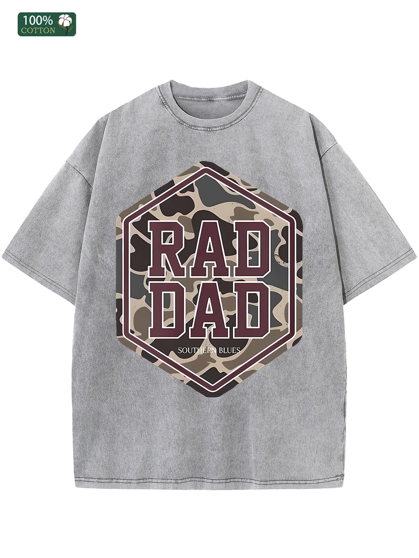 Cotton Men's Washed T Shirt American Casual Ideal Festival Gift - My Store