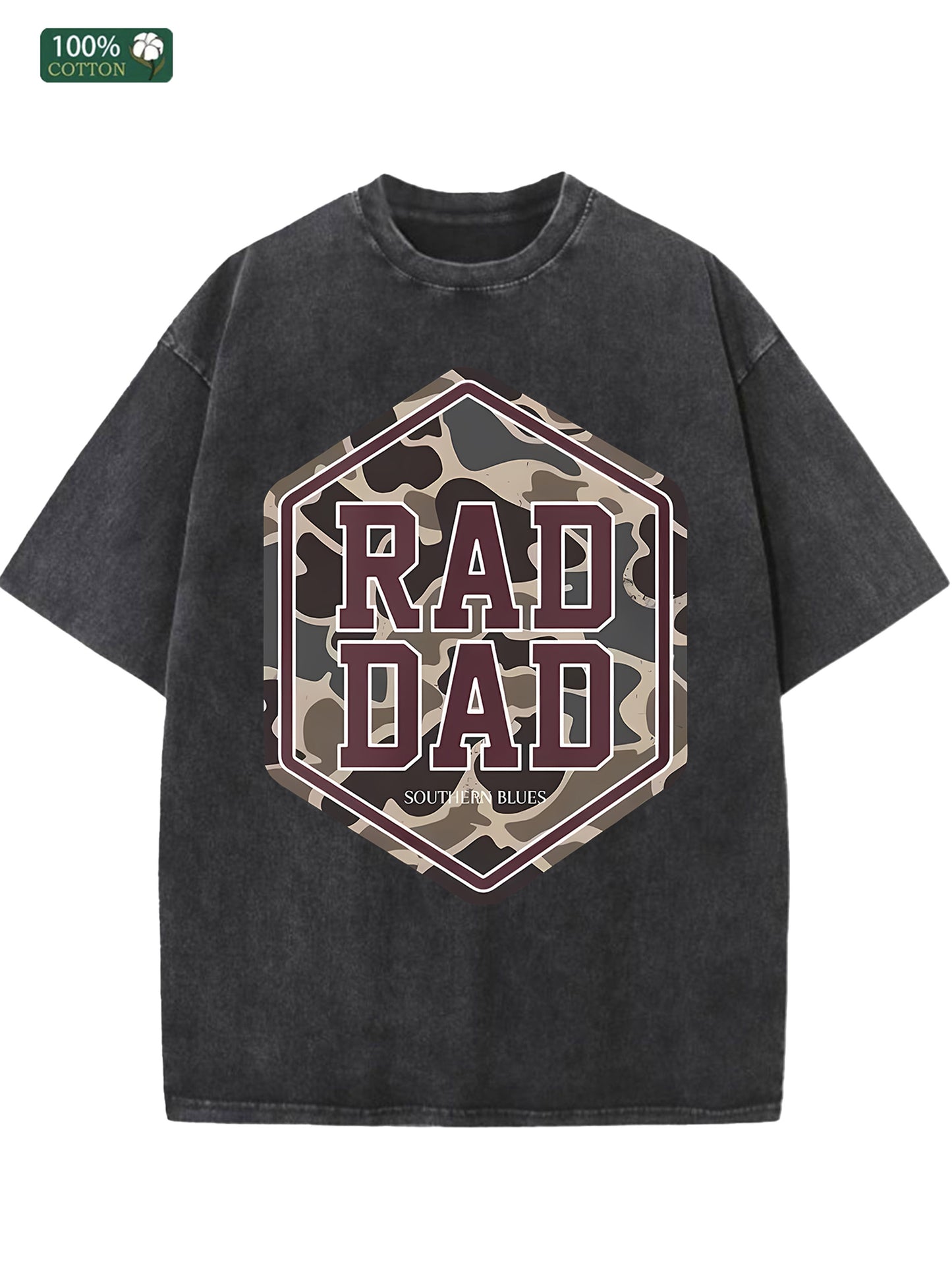 Cotton Men's Washed T Shirt American Casual Ideal Festival Gift - My Store