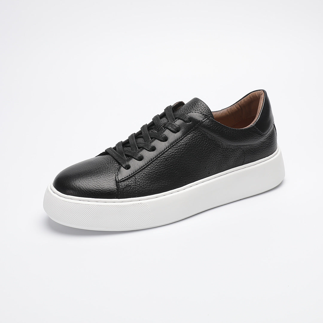 Top Layer Cowhide Men's Shoes Black Commute Leisure - My Store