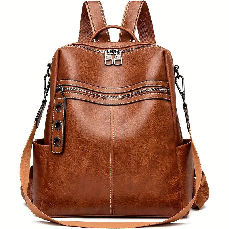 Purse For Women Fashion Faux Leather Convertible Shoulder Handbag Travel Bag Satchel Rucksack Ladies Bag - My Store