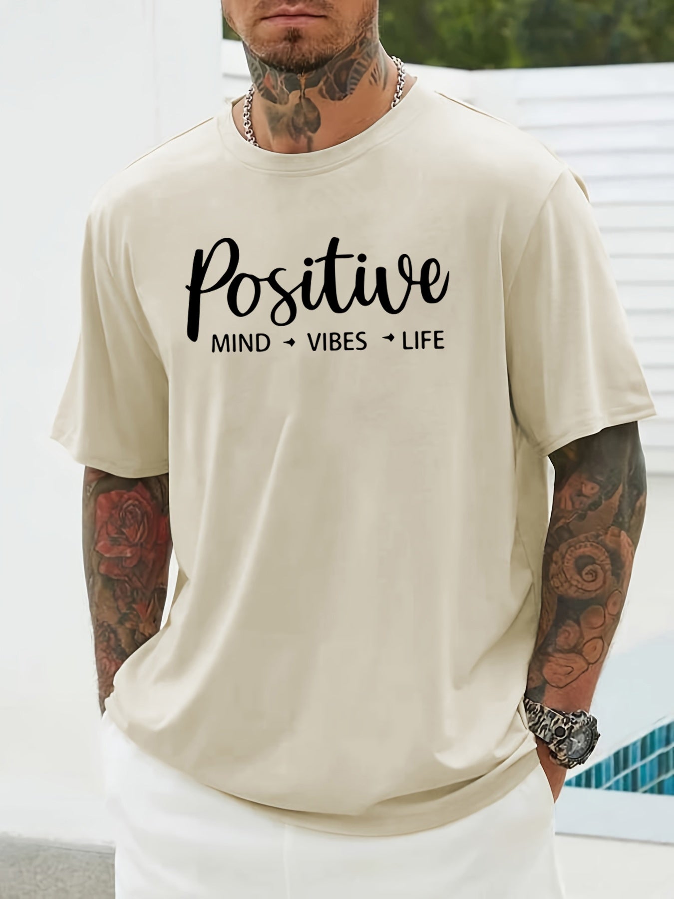 Men's T-shirt, Front Printed T-shirt, Summer, Spring, Autumn Casual Short Sleeved T-shirt, Top As A Gift - My Store