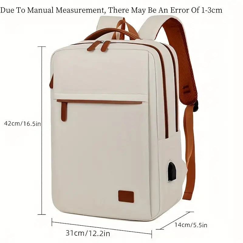 Backpack Oxford Cloth Business Computer Bag With Large Capacity, Strong And Wearable Student School Bag, Solid Color And Versatile Travel Backpack - My Store