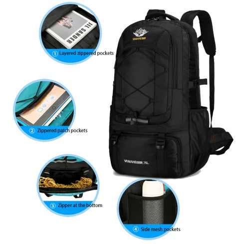 3-piece Hard Shell Luggage Set, Suitable For Both Long-distance And Short Distance Travel. Equipped With Four-wheel Rollers, Password Lock, And Hiking Bag - My Store
