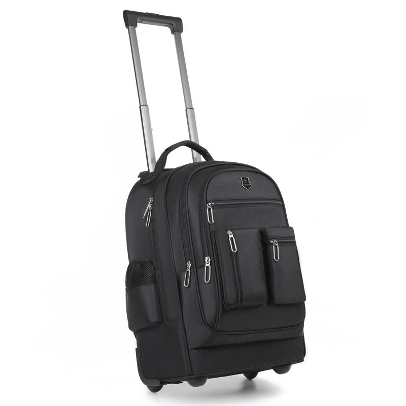 Trolley Backpack Ultra-light Trolley Bag Large Capacity Single-directional Wheel - My Store