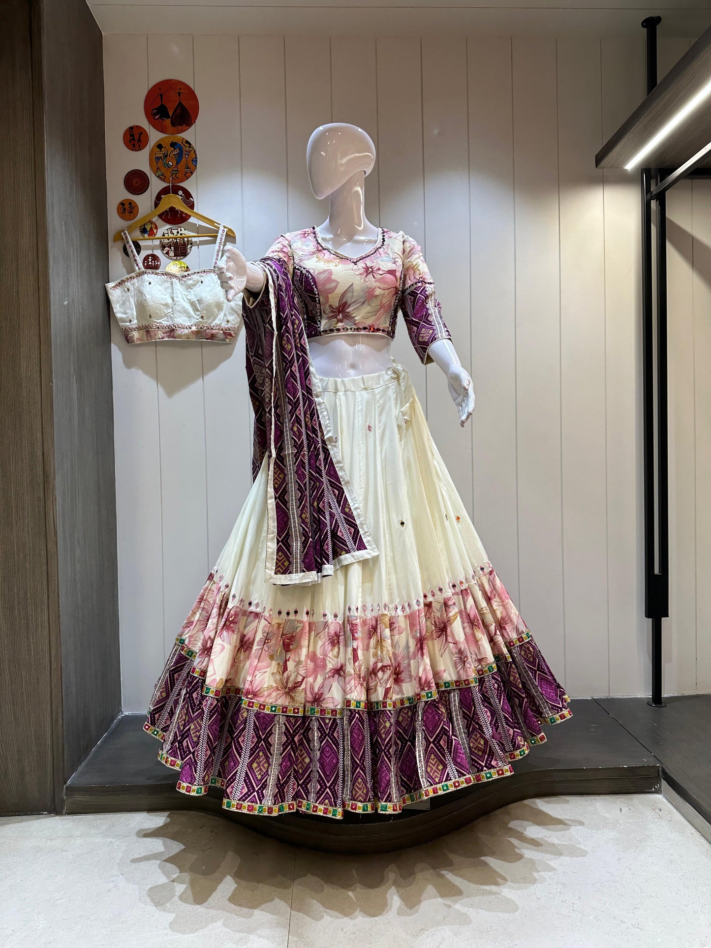 KATRINA - Pure Jaam cotton with multi layers of print Chaniya choli - My Store