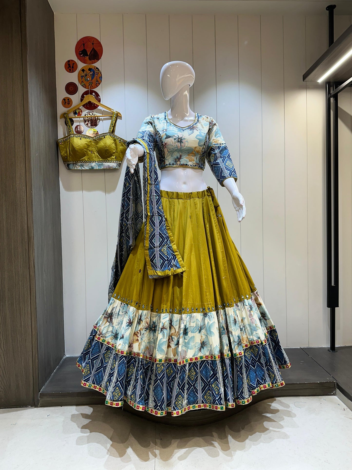 KATRINA - Pure Jaam cotton with multi layers of print Chaniya choli - My Store