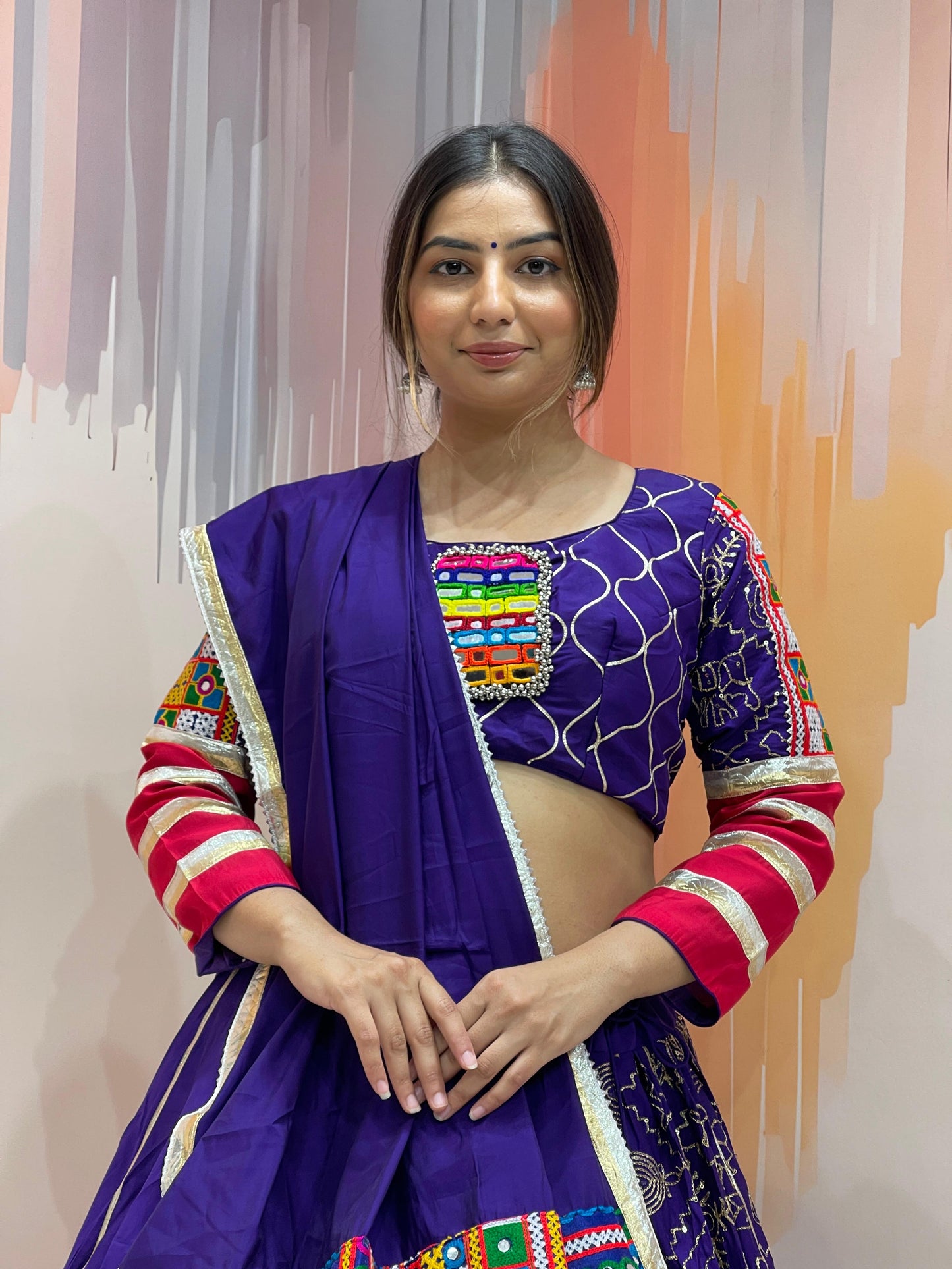 MOHINI - BOMBAY Silk mirror work Chaniya choli - My Store