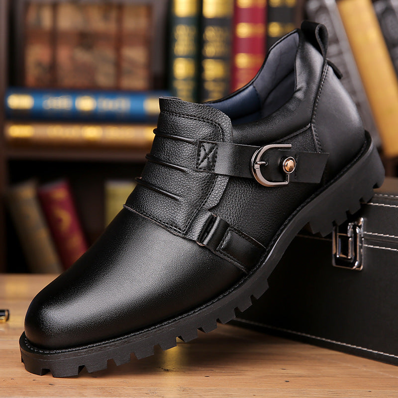 Low-top Versatile Retro Motorcycle Platform Round Toe Holder Men's Shoes - My Store