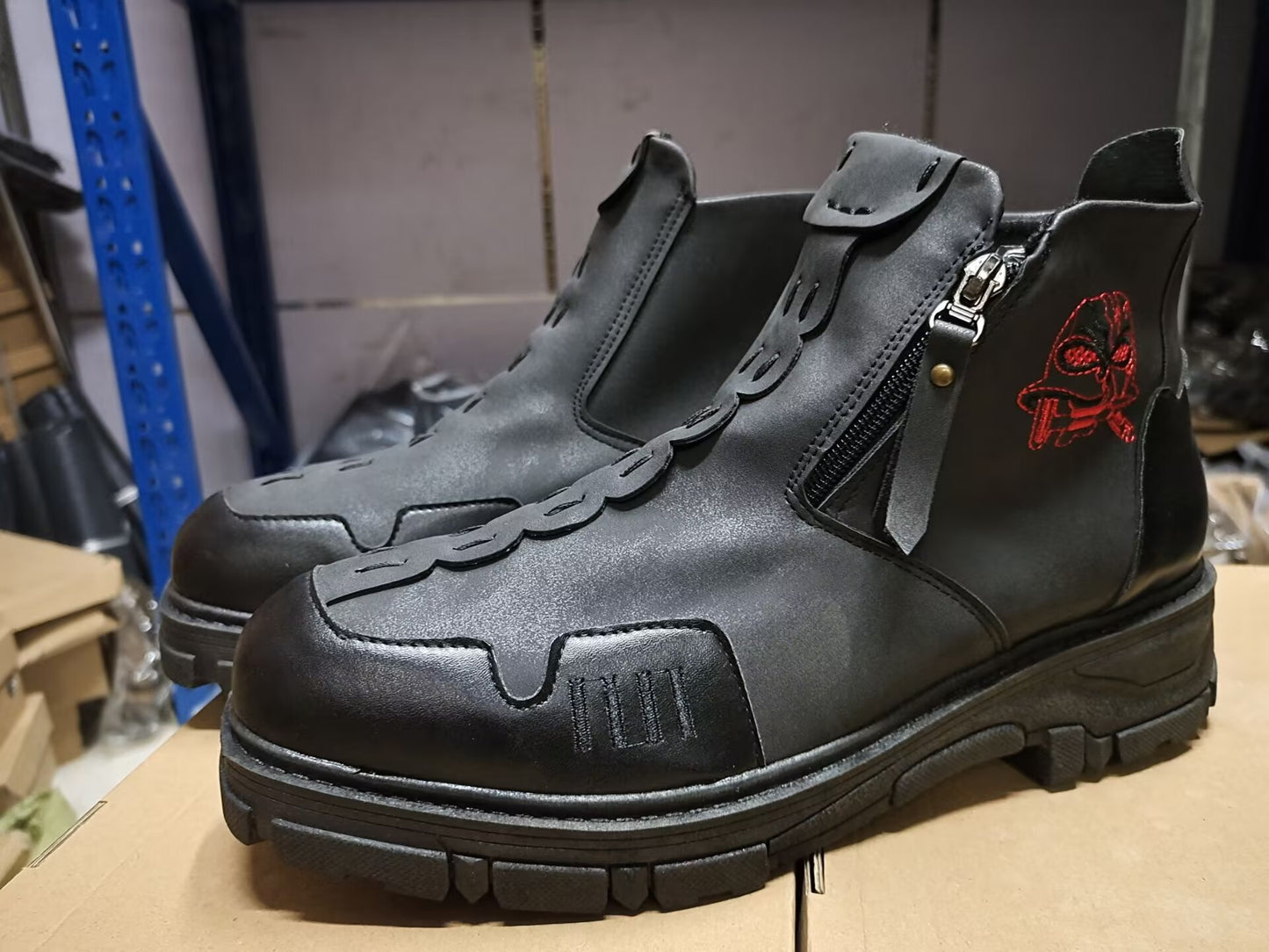 Men's Short Boots Round Toe Large Size Side Zipper Martin Boots - My Store