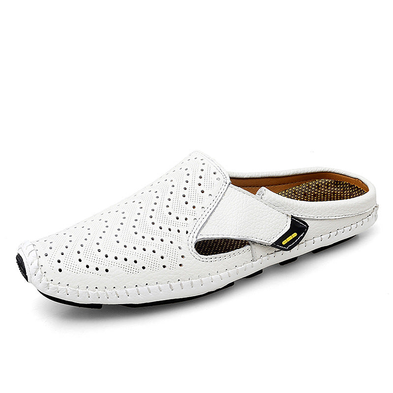 Muller Shoes Hole Low-top Cowhide Surface Slip-on - My Store