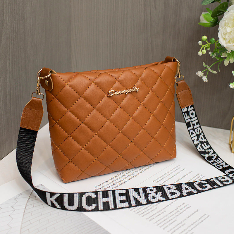 Small Messenger Bag For Women Trend Lingge Embroidery Female Shoulder Bags Fashion Chain Ladies Crossbody Purse - My Store