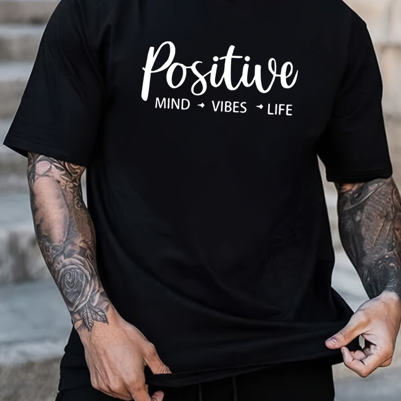 Men's T-shirt, Front Printed T-shirt, Summer, Spring, Autumn Casual Short Sleeved T-shirt, Top As A Gift - My Store