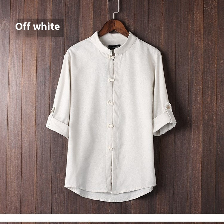 Men's Linen Vintage Plus Size Shirt - My Store