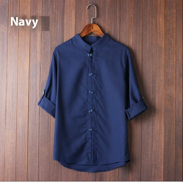 Men's Linen Vintage Plus Size Shirt - My Store