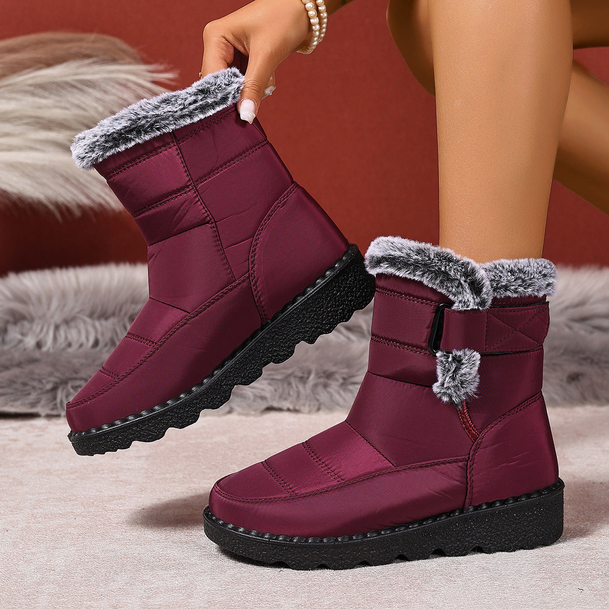 Women's Snow Boots Plus Size Wear-resistant Comfortable Warm Boots - My Store