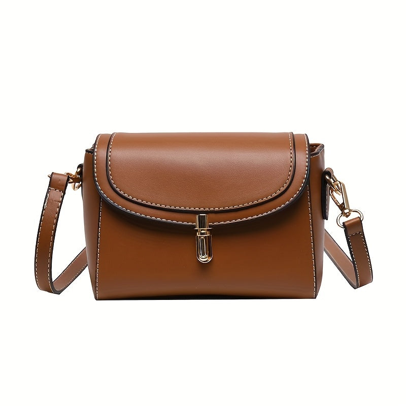 PU Women's Shoulder Bag, Large Capacity, Comfortable And Versatile, Small Square Bag, Commuting Fashion, Simple Crossbody Bag - My Store