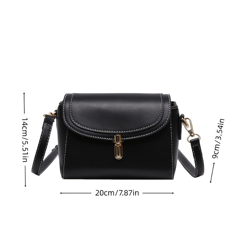 PU Women's Shoulder Bag, Large Capacity, Comfortable And Versatile, Small Square Bag, Commuting Fashion, Simple Crossbody Bag - My Store