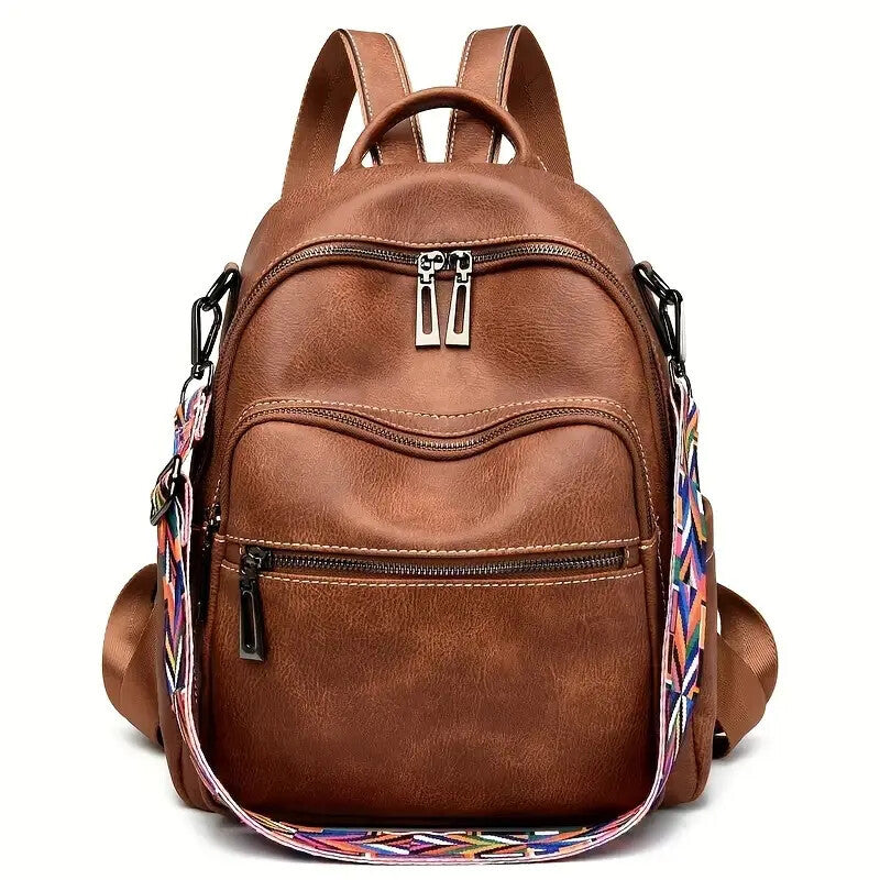 Purse For Women Fashion Faux Leather Convertible Shoulder Handbag Travel Bag Satchel Rucksack Ladies Bag - My Store