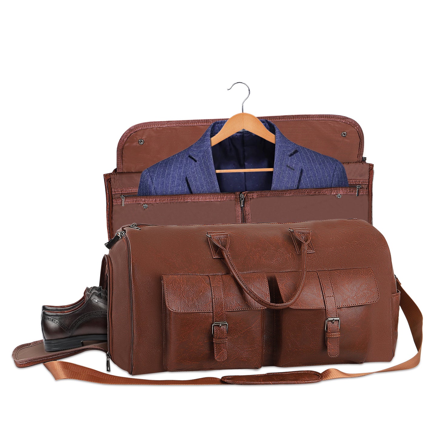 Large Capacity Men's Leather Suit Storage Bag - My Store