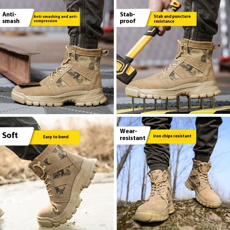 Combat Boots Male High Ankle Safety Shoes - My Store