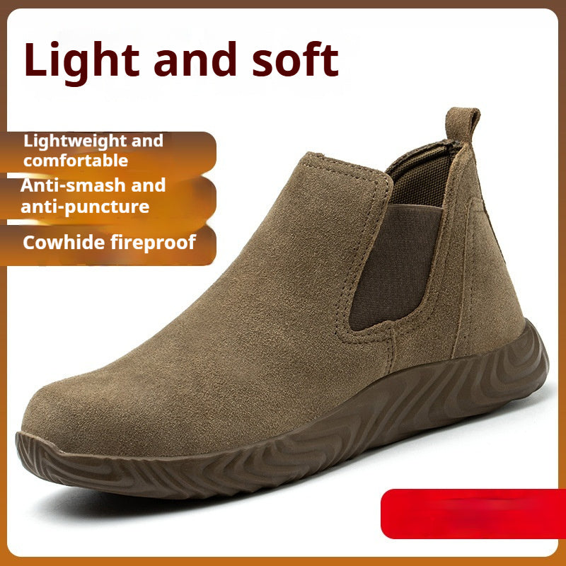 Men's Safety Shoes With Steel Toe Caps For Anti Smashing And Anti Piercing - My Store