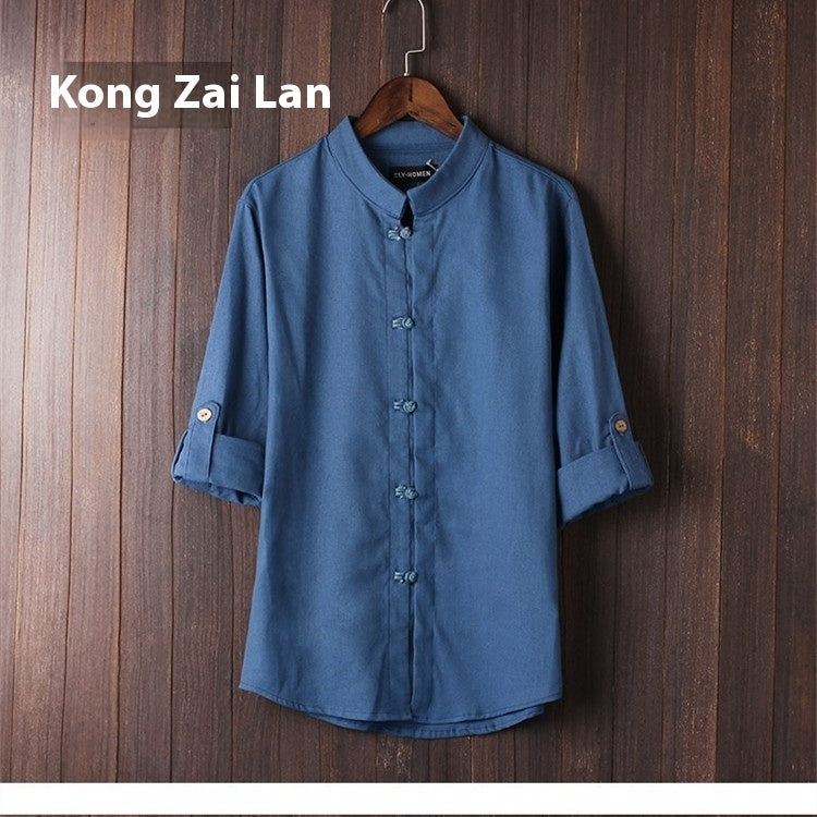 Men's Linen Vintage Plus Size Shirt - My Store