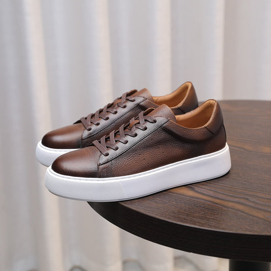 Top Layer Cowhide Men's Shoes Black Commute Leisure - My Store