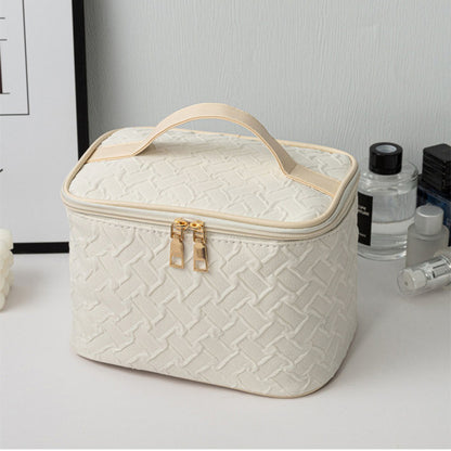 White Large Capacity Portable Travel Makeup Bag - My Store
