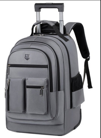Trolley Backpack Ultra-light Trolley Bag Large Capacity Single-directional Wheel - My Store