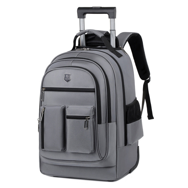 Trolley Backpack Ultra-light Trolley Bag Large Capacity Single-directional Wheel - My Store