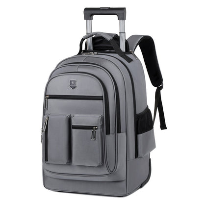 Trolley Backpack Ultra-light Trolley Bag Large Capacity Single-directional Wheel - My Store