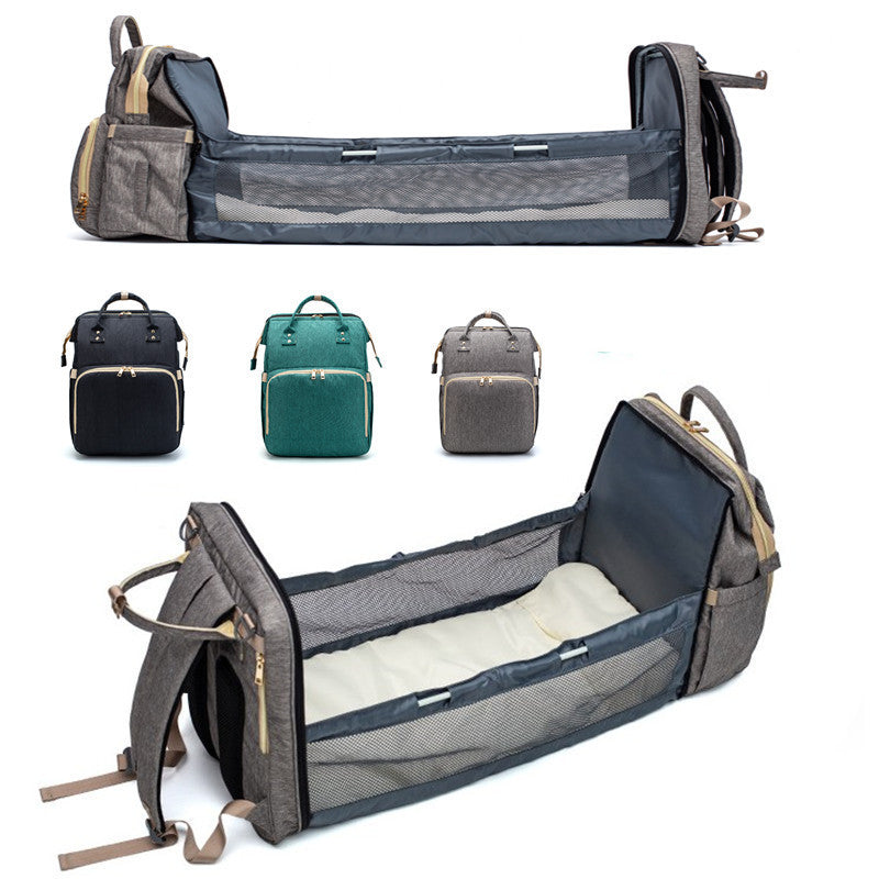 USB Charging Version Mommy Bed Backpack Folding Large Capacity Multi-function - My Store