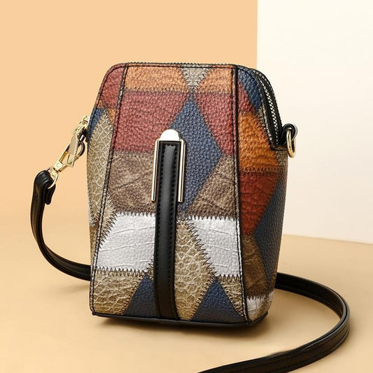 Fashion Soft Leather Stitching Shoulder Bag - My Store