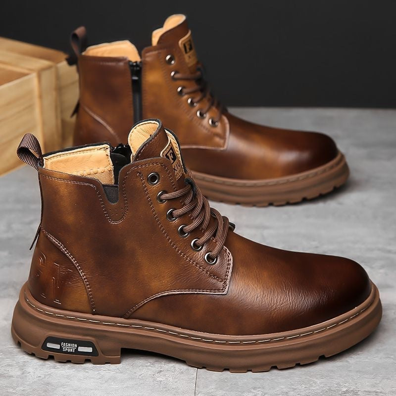 British Martin Boots Thick Bottom Outdoor Hiking Workwear Men - My Store