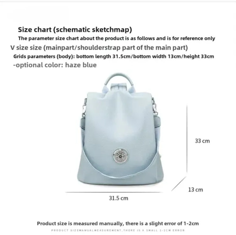 The New Seasonal Series Of Shoulder Bags Haze Blue New Fashion Leisure Ladies Backpack Large Capacity - My Store