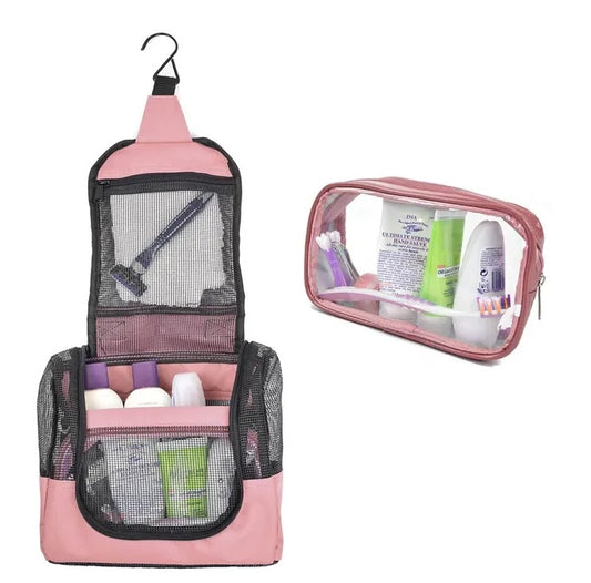 Portable Hanging Shower Caddy Organizer With 1 Free Toiletries Case Quick Dry Mesh Shower - My Store
