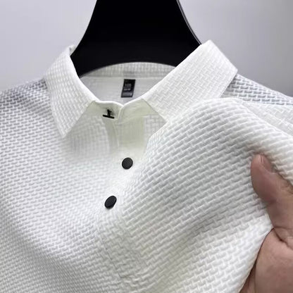 Shorts Lapel T-shirt Men's Short-sleeved Business Casual T-shirt Men's Polo Shirt - My Store