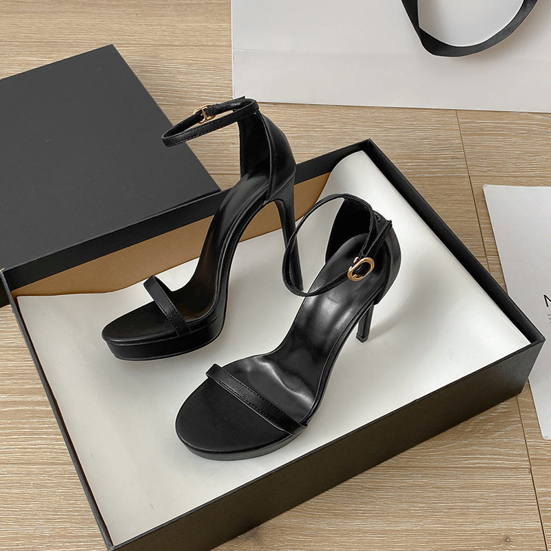 Commute Style Buckle Super High Heel Sandals For Women - My Store