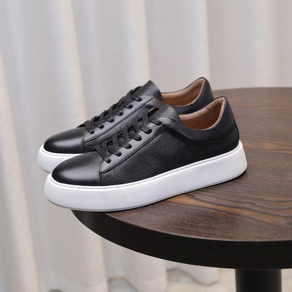 Top Layer Cowhide Men's Shoes Black Commute Leisure - My Store