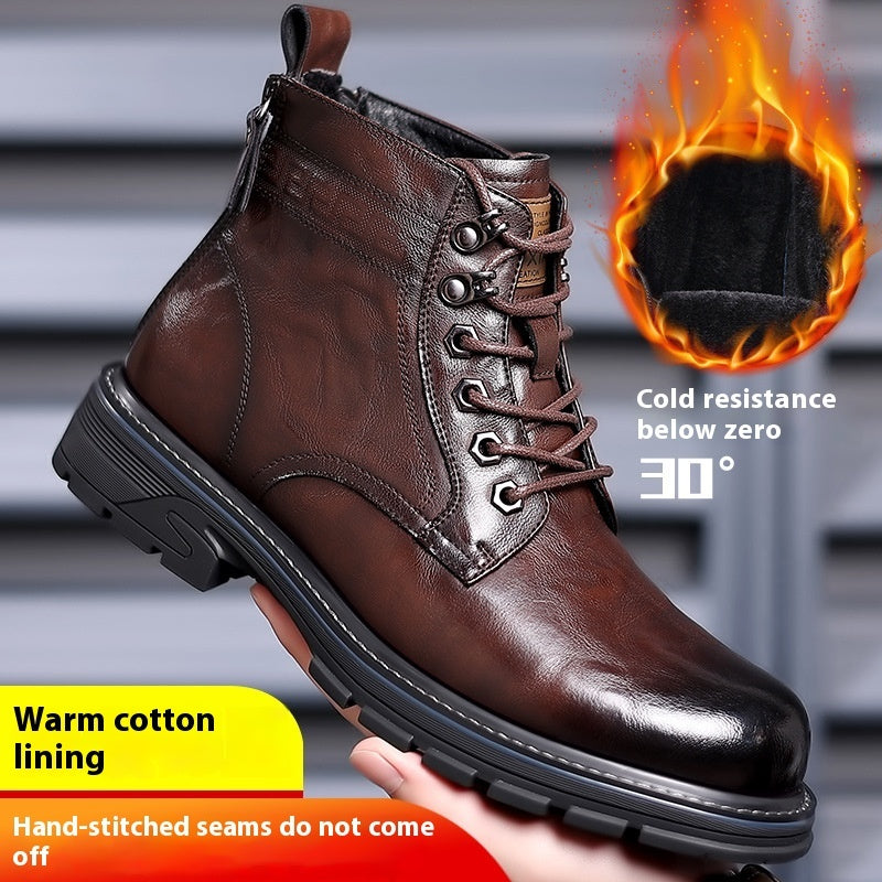 British Style All-matching Work Clothes Ankle Boots Fashion Haulage Motor Leather Boots - My Store